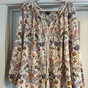 Paisley and floral spring tunic
